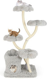 Produktbild von KOMFOTTEU Kratzbaum mit 4 blumenförmigen Plattformen, 1 Höhle und 1 Katzenbett