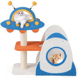 Produktbild von KOMFOTTEU Kratzbaum mit fliegender Untertassen-Plattform