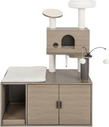 Produktbild von KOMFOTTEU Kratzbaum mit Katzenschrank