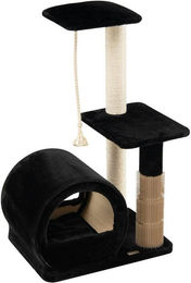KOMFOTTEU Kratzbaum mit Sisal-Kratzsäule, Pflegebürste und Katzenhaus – Bild 1 von 5