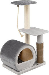 Produktbild von KOMFOTTEU Kratzbaum mit Sisal-Kratzsäule, Pflegebürste und Katzenhaus