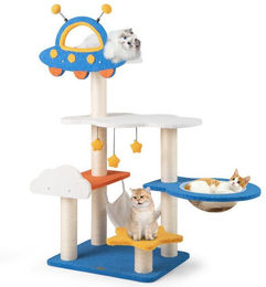 Produktbild von KOMFOTTEU Kratzbaum mit UFO-Plattform und Hängematte
