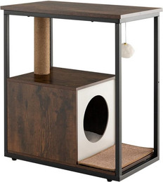 Produktbild von KOMFOTTEU Tierhaus 3-in-1 Kratzbaum Katzenhaus Beistelltisch