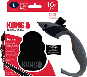Produktbild von KONG Terrain Einziehbare Leine Schwarz Größe L
