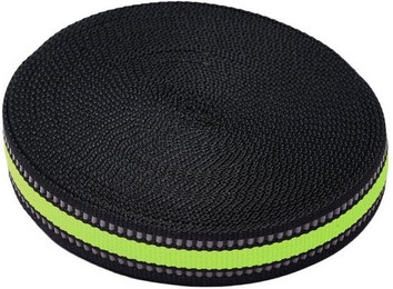 Produktbild von Kongs Hundeleine Schleppleine 2,5cm breit hellgrün Reflex Nylon - 2 m