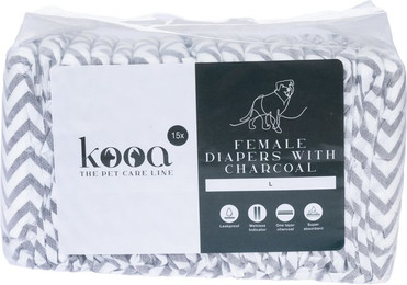 Produktbild von kooa Hündinnenwindeln mit Holzkohle Größe L