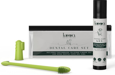 Produktbild von kooa Zahnpflegeset mit Zahnbürste, Silikon-Fingerling und Zahngel - 50 ml