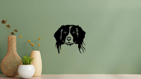 Produktbild von Kooikerhondje Kopf Wandtattoo Wandbild Wandsticker Wandaufkleber Wanddekoration