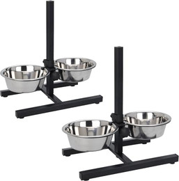 Produktbild von Koopman Futternapf Set Edelstahl, höhenverstellbar - 2 x 1,8 l