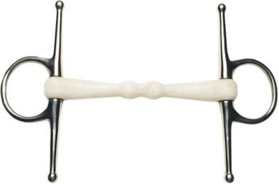 Produktbild von Korsteel Vollbacken-Mullen-Maul Trense Flexi Gebiss 14 cm Grau