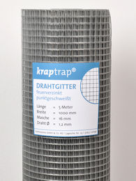 Produktbild von Kraptrap® Volierendraht Schweißgitter 16x16mm 1,2mm Drahtstärke