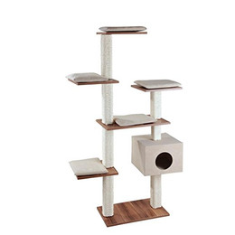 Produktbild von Kratzbaum Cosy Walnussdekor mit Kissen sand