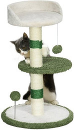 Produktbild von Kratzbaum Klein 64 cm Runder Katzenbaum mit Liegefläche, Spielball, Sisal