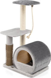 Produktbild von Kratzbaum klein 92 cm mit Katzenhöhle aus Bambus