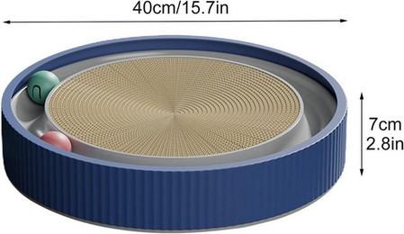 Produktbild von Kratzbrett Katzen Interaktives Spielzeug Kratzpappe 45 cm Rund