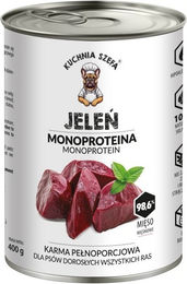 Produktbild von KUCHNIA SZEFA Nassfutter Hirsch Monoprotein für Hunde 400g
