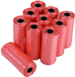 Produktbild von Kunststoff-Haustier-Hundekotbeutel 10 Rollen à 15 Stück 33x22 cm - 10 x 15 Stk.
