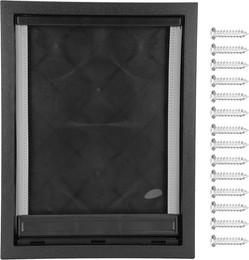 Produktbild von Kunststoff Haustier Tür für große und mittelgroße Hunde mit Magnetverschluss schwarz