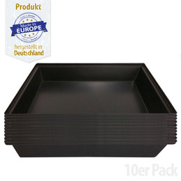 Produktbild von Kunststoff Wanne - Kotwanne - Kunststoff Schale - 60 x 70 cm -  ca. 42 l - 10er Pack