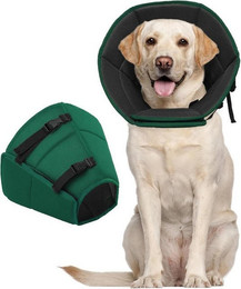 Produktbild von Kuoser Schutzkragen Halskrause Hund Leckschutz Grün XL Verstellbar Faltbar