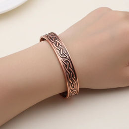 Produktbild von Kupferschmuck Armband mit Magneten Wasserwellen für Herren