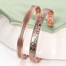 Produktbild von Kupferschmuck Armreif mit Magneten im 2-Set