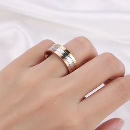 Produktbild von Kupferschmuck Ring mit Magneten dreifarbig unisex, verstellbar