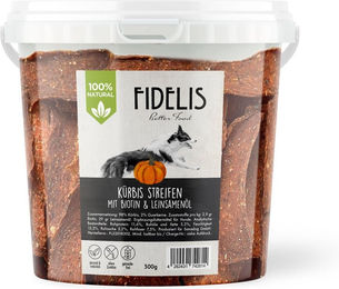 Produktbild von *Kürbis Streifen mit Biotin und Leinsamen (300g-Eimer)