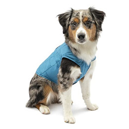 Produktbild von Kurgo Loft Hundejacke wasserdicht und reflektierend Größe S Blau/Orange