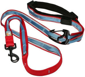 Produktbild von Kurgo Quantum 6-in-1 Hände-freie Hundeleine reflektierend rot/blau