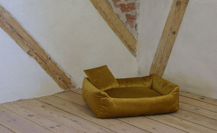 Produktbild von Kuschelsofa Samt senf Gr.2