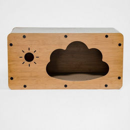 KVOTA Katzenliege Katzenhaus mit Kratzbrett 2-in-1 Katzenhöhle Kratzmöbel & Rückzugsort – Bild 1 von 5