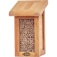 Produktbild von Kai Wiechmann Teak Nistkasten Set Doppelkoje aus Holz als Vogelhaus und Insektenhotel für Wildvögel und Insekten in Braun