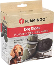 Kajan Pfotenschuhe für Hunde Flamingo Grün Größe L aus Neopren mit reflektierenden Elementen 2 Stück – Bild 1 von 3