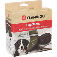Produktbild von Kajan Pfotenschuhe für Hunde Flamingo Grün Neopren XXL mit reflektierenden Elementen für Riesenrassen 2 Stück