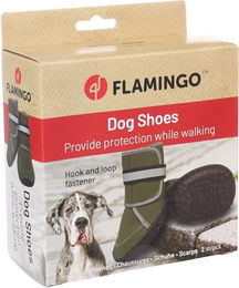 Kajan Pfotenschuhe für Hunde Flamingo Grün Neopren XXL mit reflektierenden Elementen und harten Sohlen 2 Stück – Bild 1 von 3