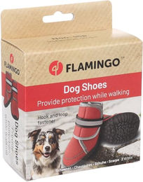 Kajan Pfotenschuhe für Hunde Flamingo Rot Neopren Größe M – Bild 1 von 3