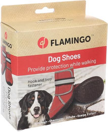Kajan Pfotenschuhe für Hunde Flamingo Rot Neopren XXL mit reflektierenden Elementen und harten Sohlen – Bild 1 von 3
