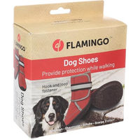 Produktbild von Kajan Pfotenschuhe für Hunde Flamingo Rot Neopren XXL mit reflektierenden Elementen und harten Sohlen