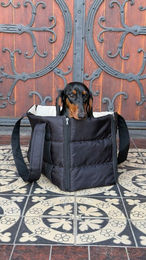 kakidogs Transportbox Cleo für kleine Hunde in Schwarz – Bild 1 von 3