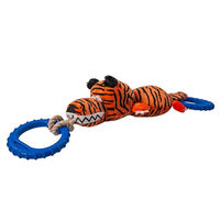 Produktbild von KaMel GmbH Hundespielzeug Tiger aus Polyester mit TPR-Ring und Quietschfunktion in Bunt