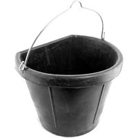 Produktbild von Kanguro Gummi-Eimer mit Griff Schwarz - 12 l