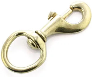 Produktbild von Karabinerhaken Umbria Equitazione für Pferde aus Messing in Goldoptik