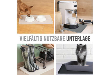 KaraLuna Basic Napfunterlage aus Silikon für Hunde und Katzen Schwarz 48x30 cm - 48 cm – Bild 1 von 10