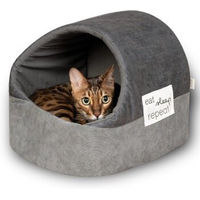 Produktbild von KaraLuna Katzenhöhle Kuschelhöhle aus Stoff für Katzen und kleine Hunde in Grau