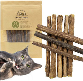 KaraLuna Matatabi Sticks zur Zahnpflege für Katzen 8 Stück Naturholz – Bild 1 von 10
