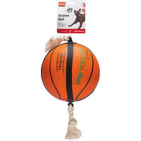 Produktbild von Karlie Action Ball Basketball aus Gummi Orange Schwarz Ø 24 x L 55 cm