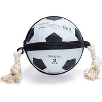 Produktbild von Karlie Action Ball Hundespielzeug Fußball aus Gummi Schwarz-Weiß Durchmesser 19 cm für kleine Rassen