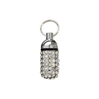 Produktbild von Karlie Adresstube Silber mit Strasssteinen für Katzen 15x8 mm
