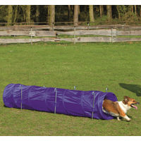 Produktbild von Karlie Agility Tunnel für Welpen und kleine Hunde Blau oder Lila 198 x 40 cm